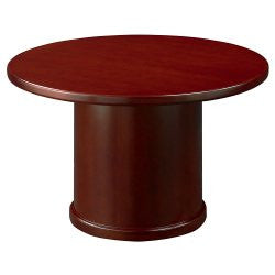 Conference Table - Round Top - Mahogany Finish